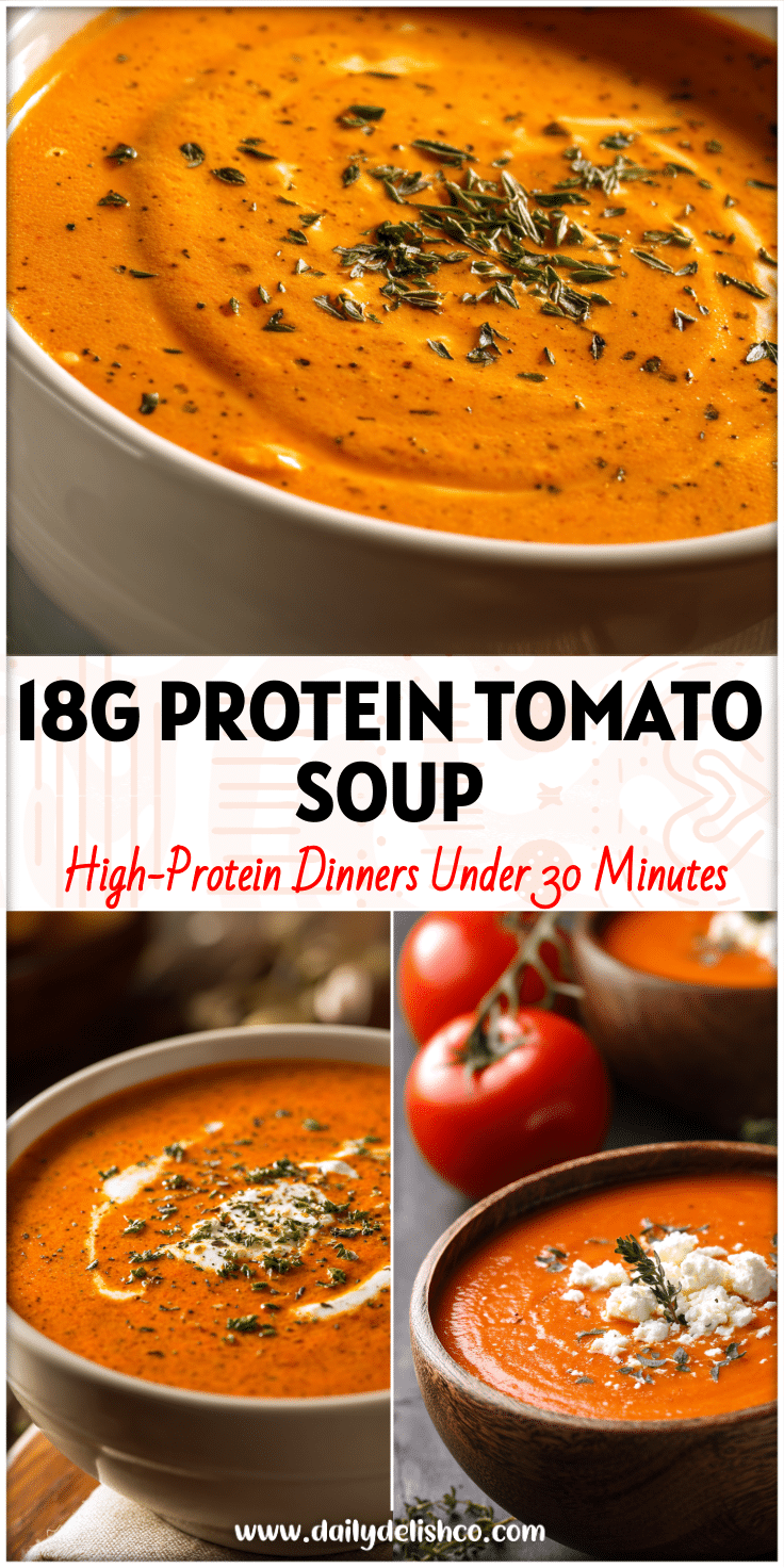 Creamy Protein Tomato Soup with Cottage Cheese